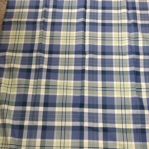 Set Of 2 Blue Plaid Curtains
